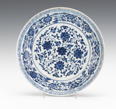 A Chinese Blue and White Dish Shallow