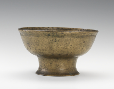 A Bronze Footed Offering Bowl Simply