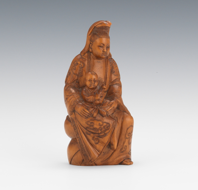 Wood Carving of Quan Am Bodhisattva 13497c