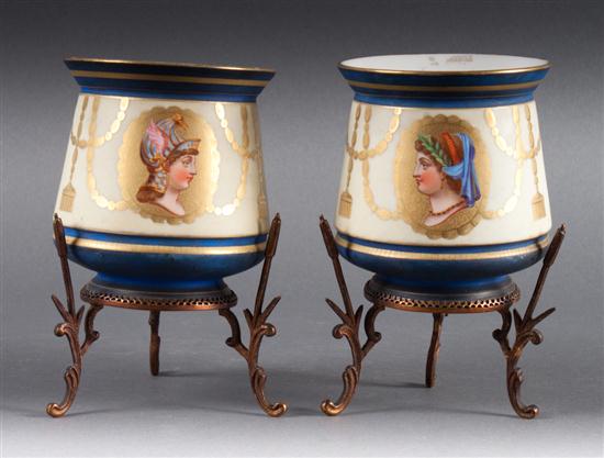 Pair of Porcelain de Paris Classical