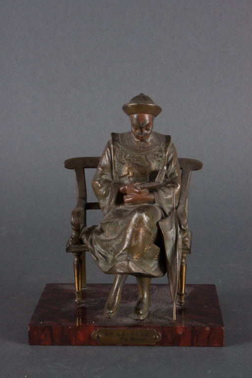 French painted spelter figure of