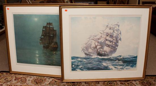 Two Montague Dawson color lithographic