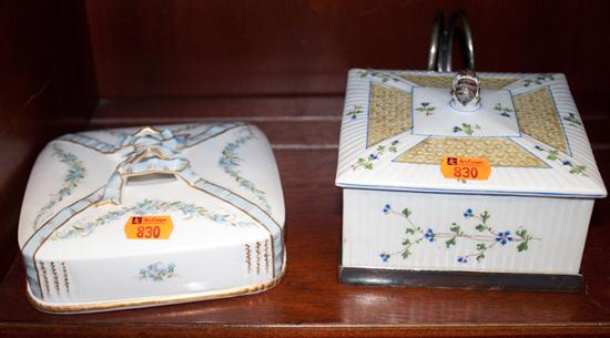 Limoges porcelain sardine box;