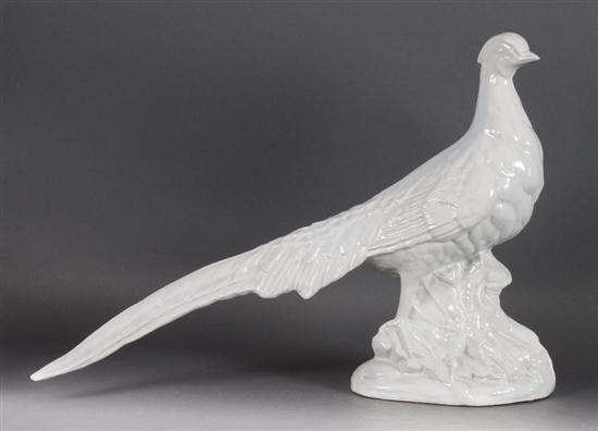 Italian faience pheasant retailed 1370cc