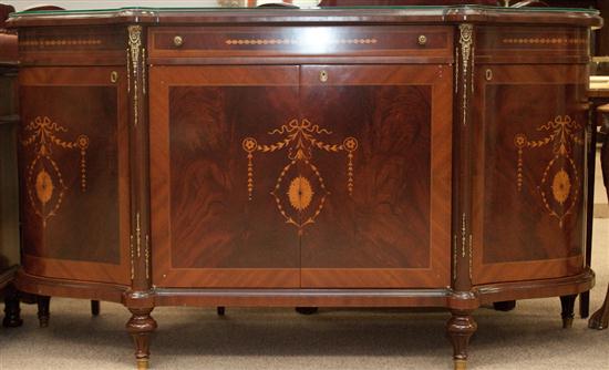 Louis XVI style banded and marquetry 1370d8