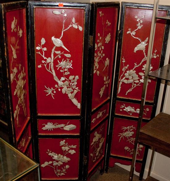 Chinese painted lacquered wood 137133