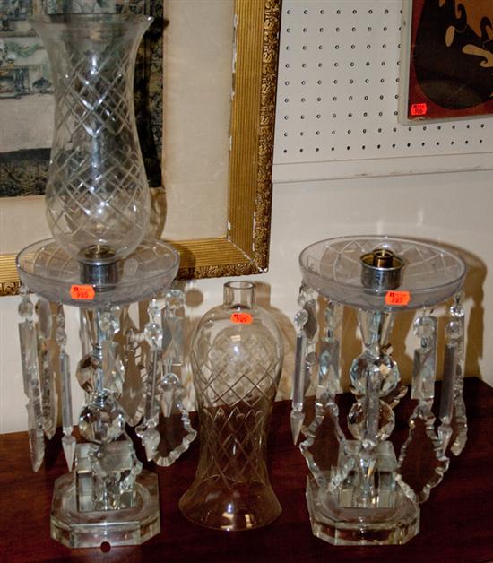 Pair of crystal lamps Estimate $ 50-70