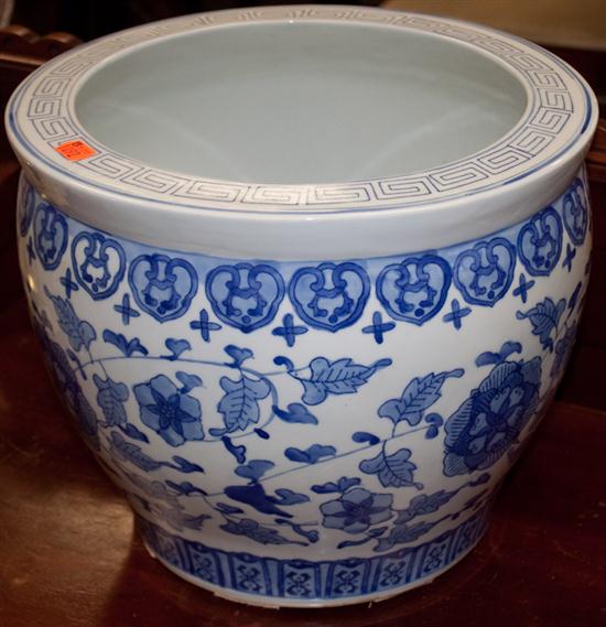 Oriental style blue and white porcelain