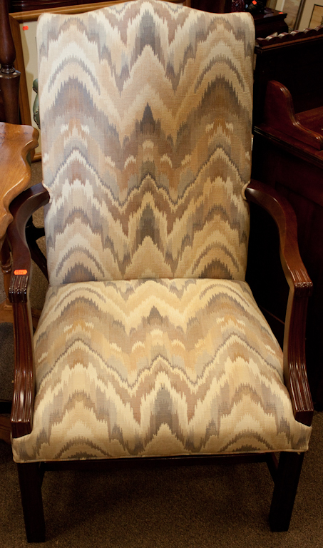Regency style mahogany upholstered 1371a1