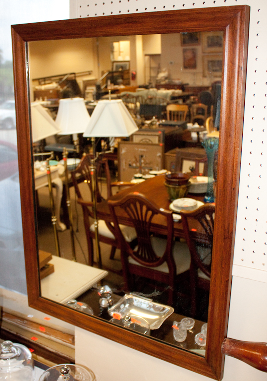 Walnut mirror Estimate $ 20-30