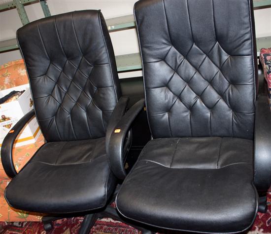 Pair of naugahyde swivel office 137214