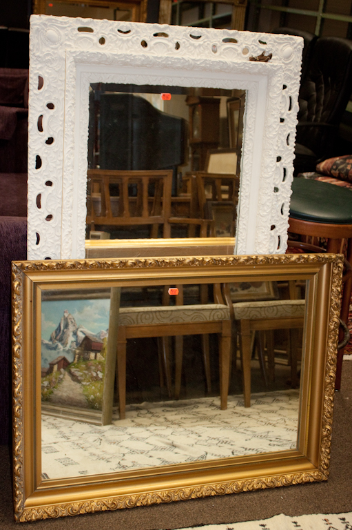 Continental painted wood mirror