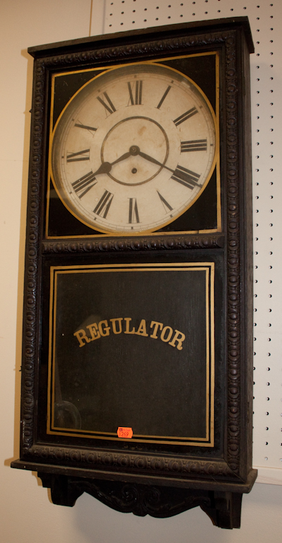 Waterbury Clock Co. ebonized wood regulator