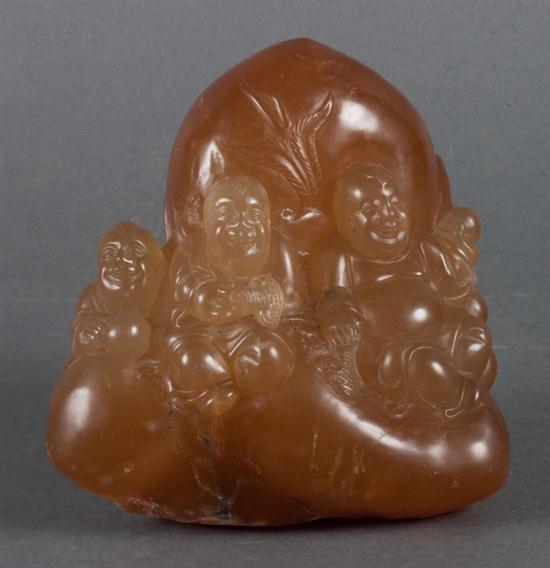 Chinese carved brown fluorite figural 137300