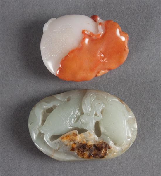 Two Chinese carved hardstone pendants 137302