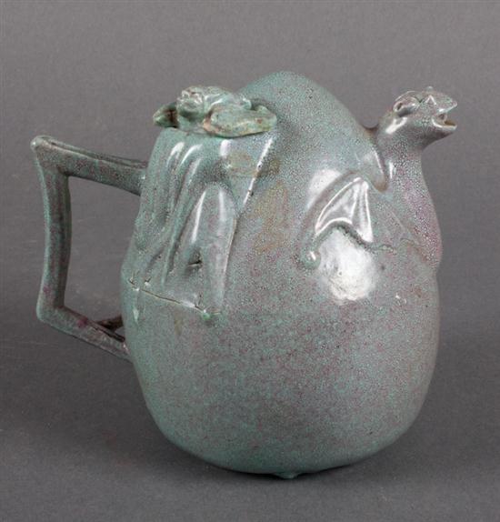 Chinese robin's-egg-glazed figural