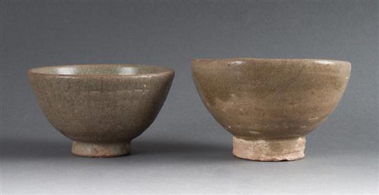 Two Chinese celadon glazed bowls