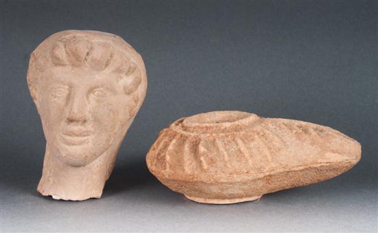 Two Roman earthenware artifacts 13731f