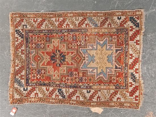 Antique Lesghi rug Caucasus circa