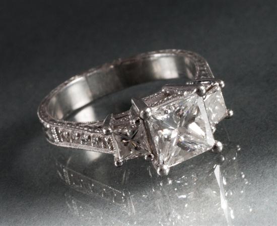 Diamond and platinum engagement 13736d