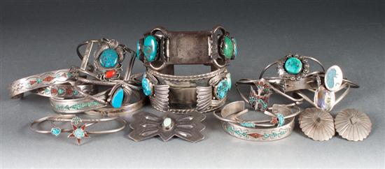 Assorted silver turquoise coral 1373b6