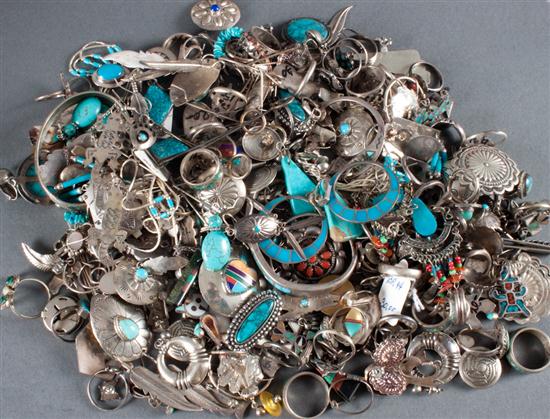 Assorted silver coral turquoise