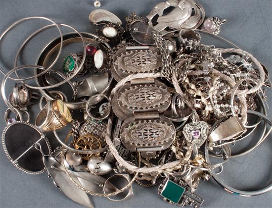 Assorted sterling silver jewelry