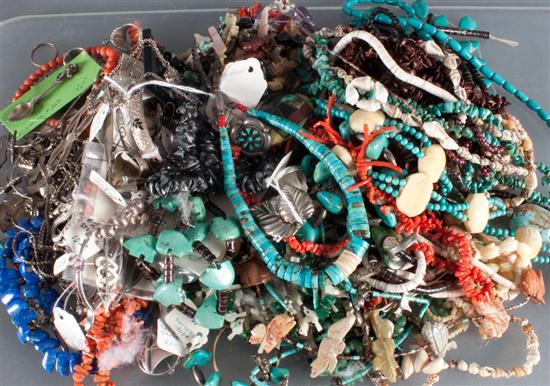 Assortment of turquoise bone shell 1373cd