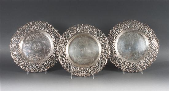 Three American Beaux Arts sterling silver