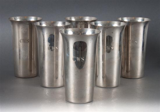 Six American sterling silver mint