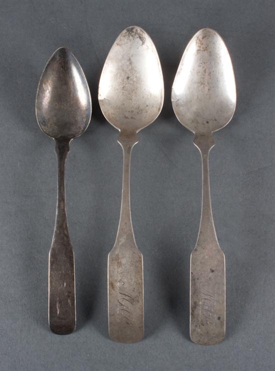 Three Federal coin silver spoons