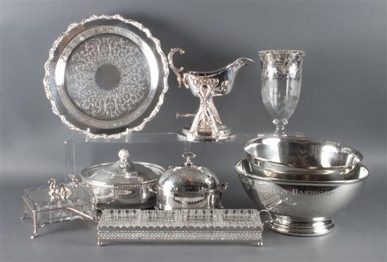 Large assortment of silver-platedware