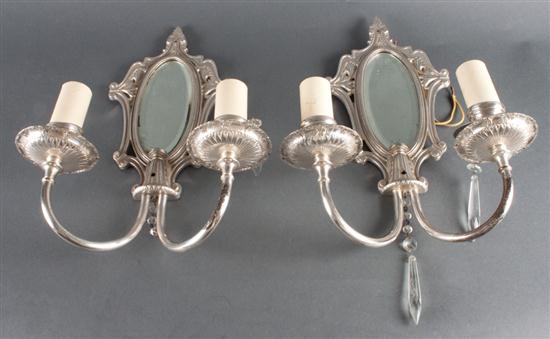 Pair of Neoclassical style silver plated 13745f