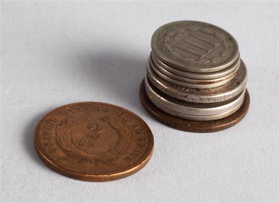 Selection of two-cent three-cent