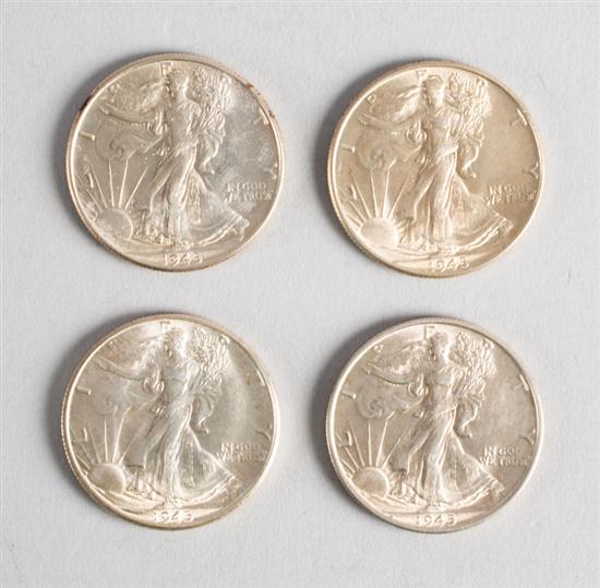 Four United States Walking Liberty