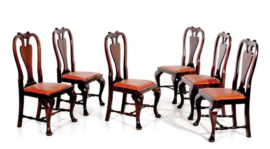 Queen Anne style mahogany set of