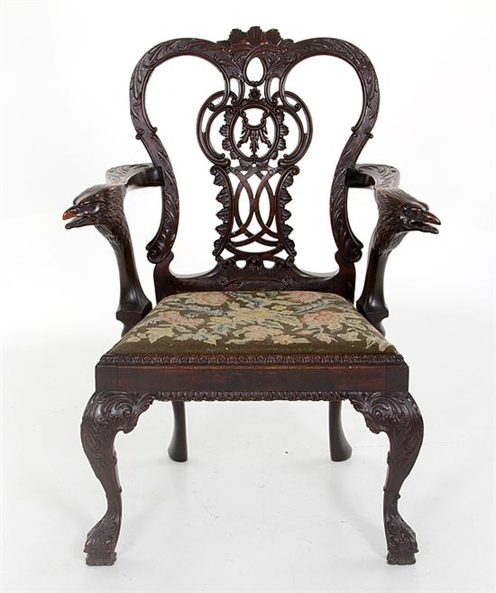 Fine Irish Chippendale style carved 13755f