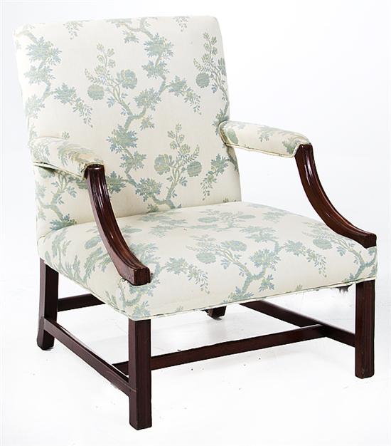 George III mahogany armchair late