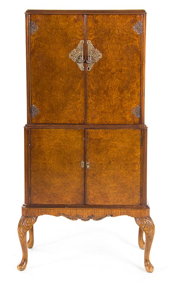 Chippendale style mahogany liquor cabinet