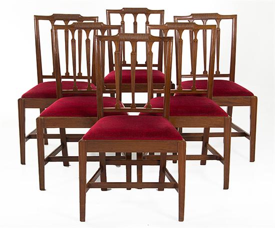 Set of six Hepplewhite style mahogany 137587