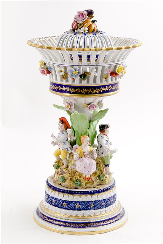 Sevres style porcelain potpourri