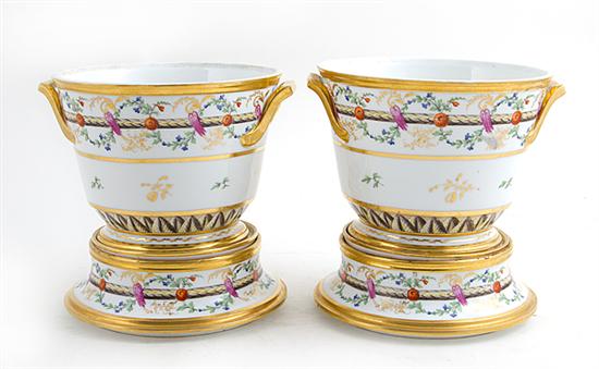 Pair Paris porcelain fruit coolers 137596