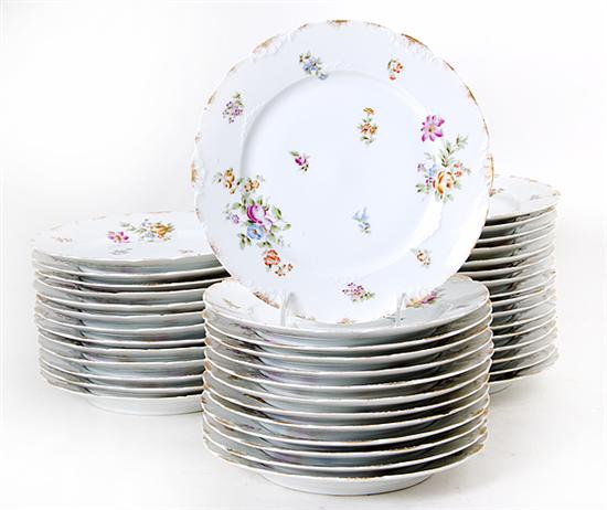 Set of Limoges porcelain plates