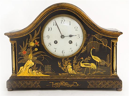 French chinoiserie mantel clock