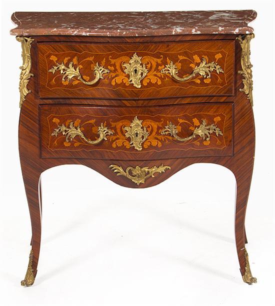 Louis XV style marquetry marbletop 137660