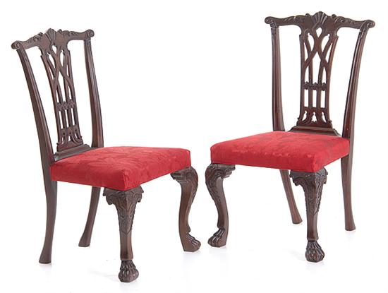 Pair Georgian style carved mahogany 137671