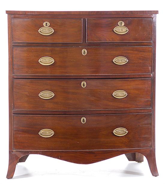 George III mahogany bowfront chest 137673