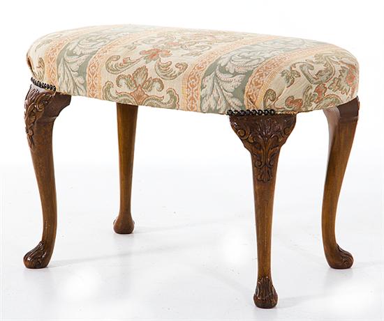 Chippendale style walnut footstool