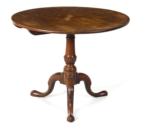 Chippendale carved mahogany tea table