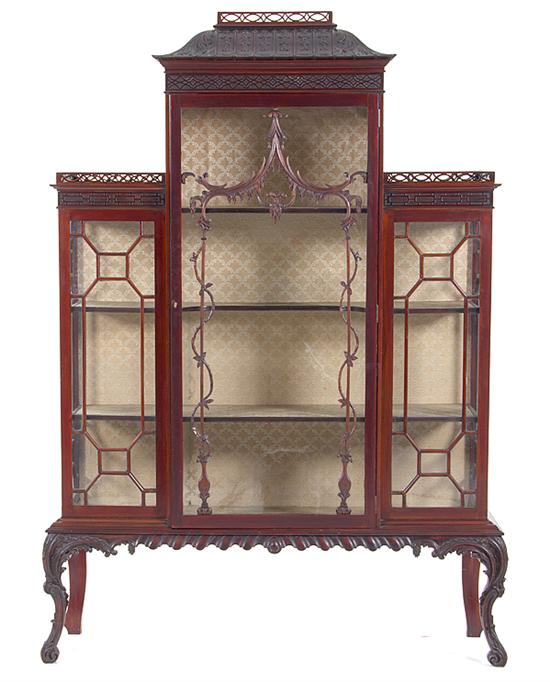 Chinese Chippendale mahogany display
